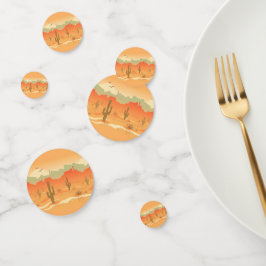 Tabla de diseño del paisaje del desierto Confetti