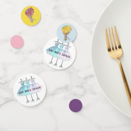 Tabla de ducha de novia confetti