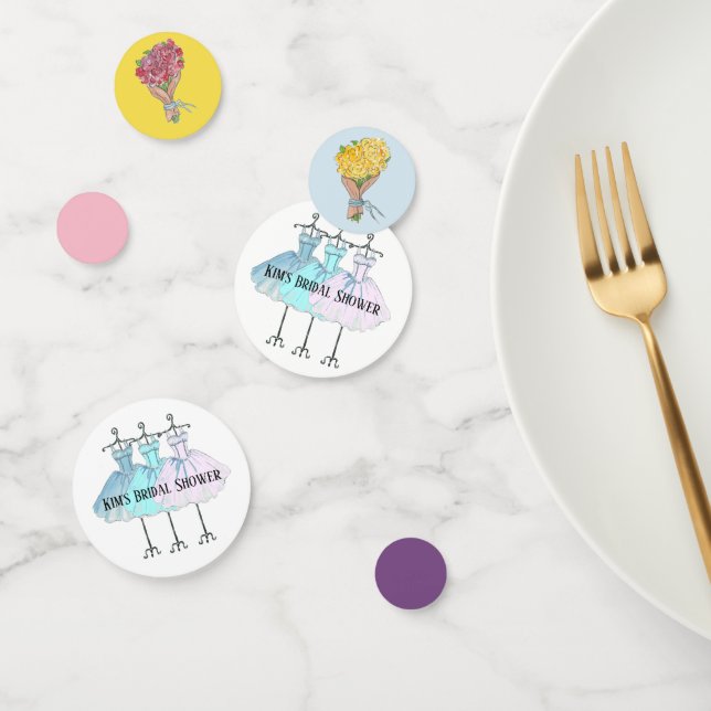 Tabla de ducha de novia confetti (Grupo)