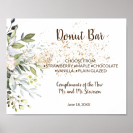 Tabla de dulces de Donut Bar Señal de Bodas Herbal