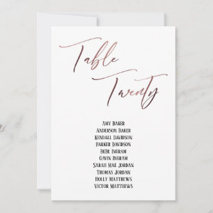 Tabla de escritura a mano de oro Rosa de 20 asient