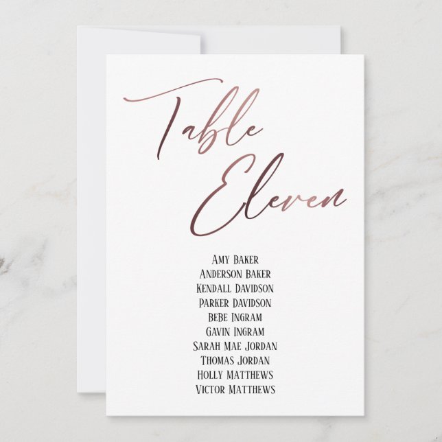 Tabla de escritura a mano de oro Rosa Tabla de asi (Anverso)