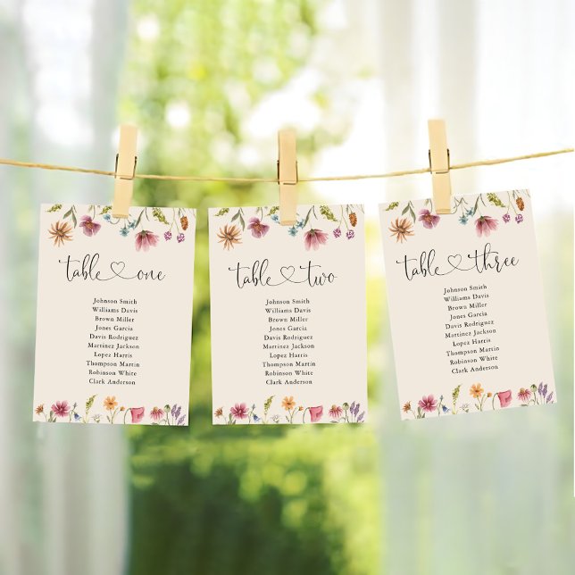 Tabla de flores silvestres Boho Tabla de asientos  (Subido por el creador)