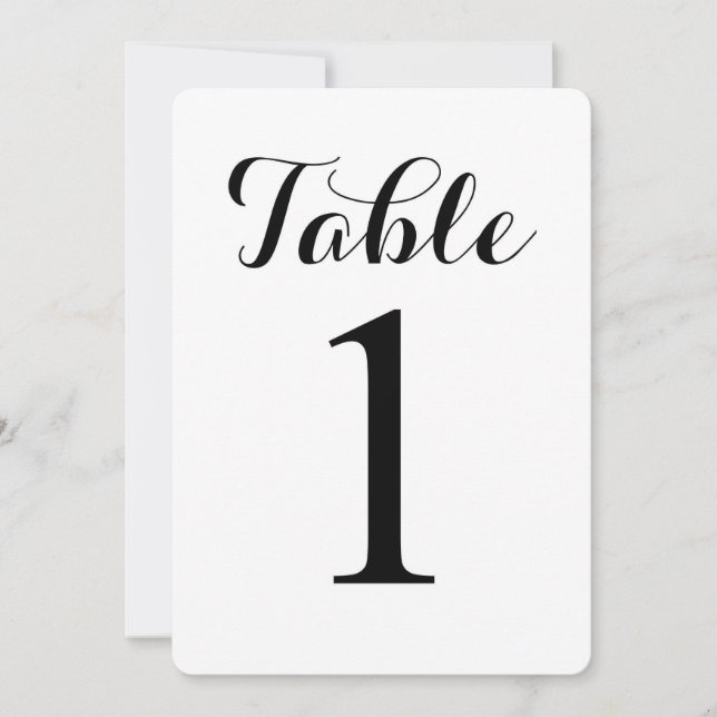 Tabla de guiones modernos 1 | Tarjeta de números d (Anverso)