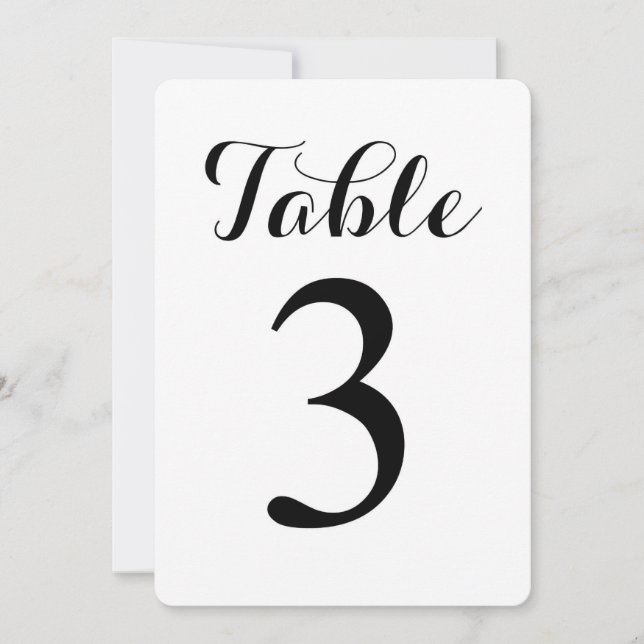 Tabla de guiones modernos 3 | Tarjeta de números d (Anverso)