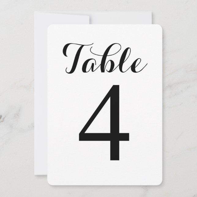 Tabla de guiones modernos 4 | Tarjeta de números d (Anverso)