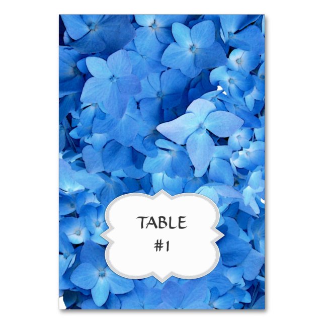 Tabla de hidrangea azul brillante / Tarjetas de pl (Anverso)