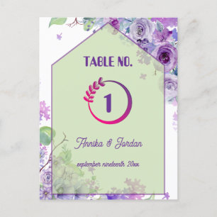Tabla de invitaciones a bodas florales de lujo No