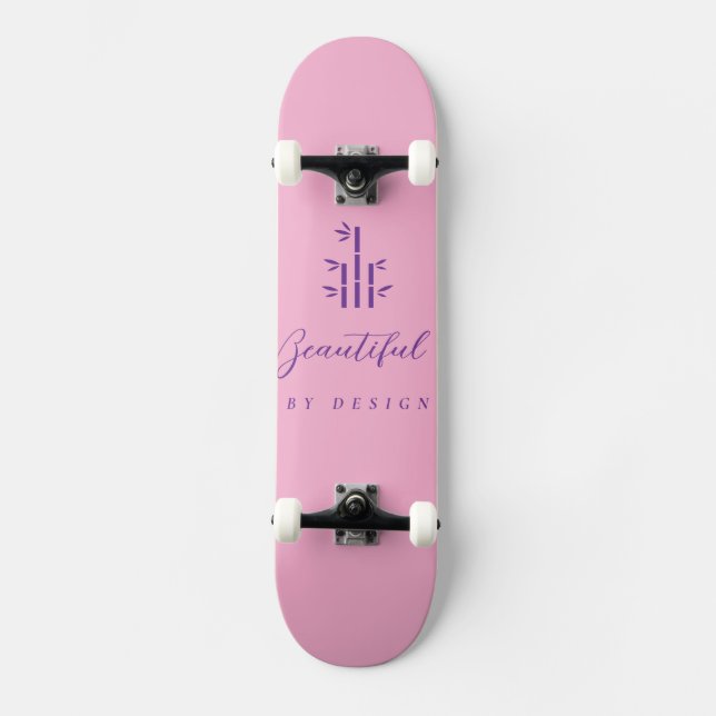 Tabla de monopatín de 7 7/8" (rosa) (Anverso)