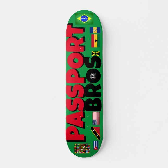 Tabla de monopatín PASSPORT BROS  7 3/4" (Anverso )