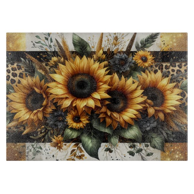 Tabla de recorte de impresión de leopardo de giras (Anverso)