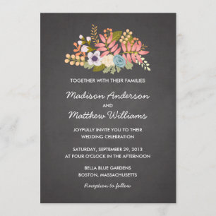 TABLA DE REFERENCIA FLORAL   INVITACIÓN DE BODA