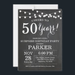 Tabla de selección para la invitación de cumpleaño<br><div class="desc">Sorpresa 50 cumpleaños Invitación Carácter de cartón con String Lights.Blanco y negro. 13. 15. 16. 18. 20. 21. 30. 40. 50. 60. 70. 80. 90. 100. Cualquier edad. Cumpleaños de adultos. Fiesta de cumpleaños de hombre o mujer. Para más personalización, haga clic en el botón "Personalizar" y utilice nuestra herramienta...</div>