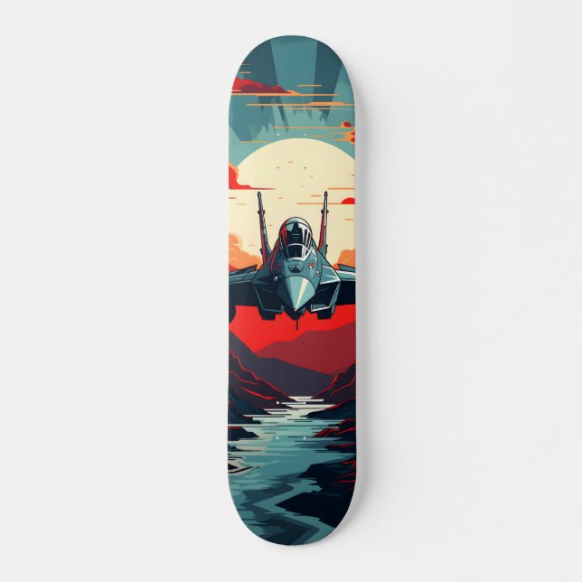 Tabla de skate Aeronave militar de combate (Anverso )