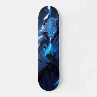 Tabla de Skate Anime Azul con Poderes Mágicos