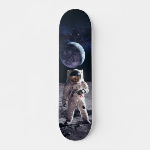 Tabla de Skate Astronauta en la Luna
