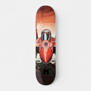 Tabla de Skate Avión Militar en el Hangar