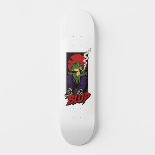 Tabla de skate BLUP de rana grunge de los 90 (Anverso)