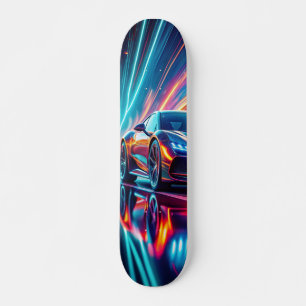 Tabla de Skate Carro con Reflejos de Colores 