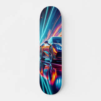 Tabla de Skate Carro con Reflejos de Colores