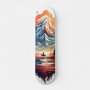 Tabla de Skate con Paisaje Artístico Montañés