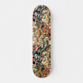 Tabla de skate de arte abstracto