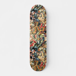 Tabla de skate de arte abstracto