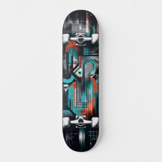 Tabla de skate de arte callejero de tecnología ret