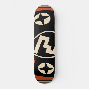 Tabla de skate de murciélago tribal Mimbres