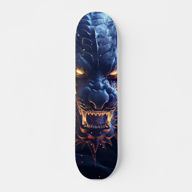 Tabla de Skate Demoníaco dragón azul (Anverso )
