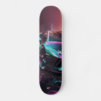 Tabla de Skate Deportivo de Tonos Violeta y Azul