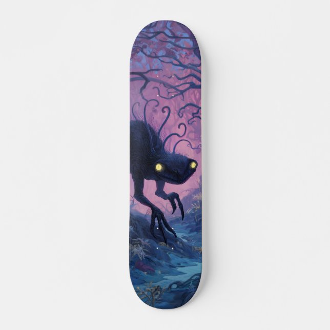 Tabla de Skate Extraterrestre en un Bosque Oscuro (Anverso )