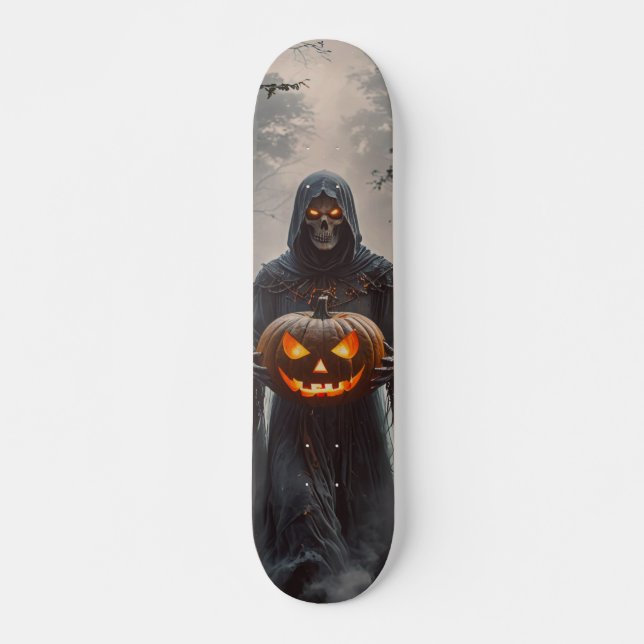 Tabla de Skate Fantasma con Calabaza (Anverso )