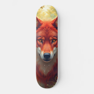 Tabla de Skate Lobo Rojo de Fauna Silvestre