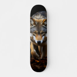 Tabla de Skate Lobo Salvaje en la Oscuridad
