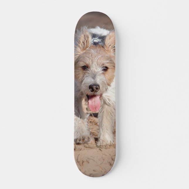 Tabla de Skate Perrito Parson Terrier Feliz (Anverso )