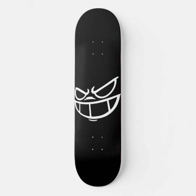 Tabla de skate Phantom Smile™ negro y blanco (Anverso)
