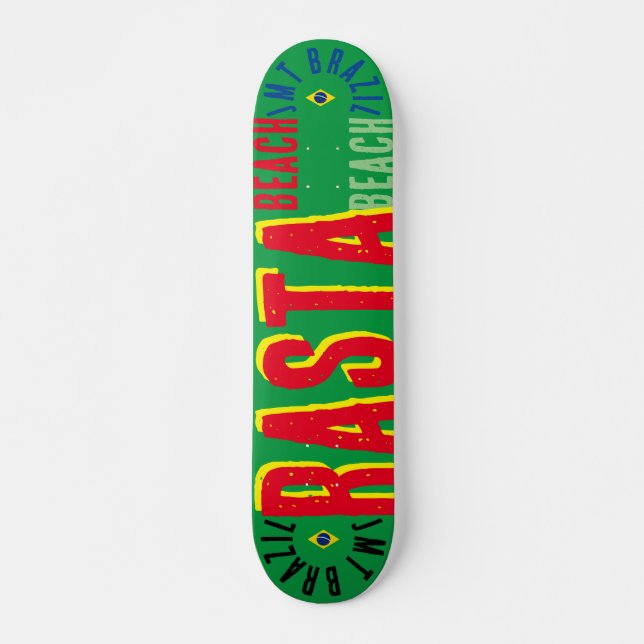 Tabla de skate RASTA JMT BRASIL 7 3/4" (Anverso )