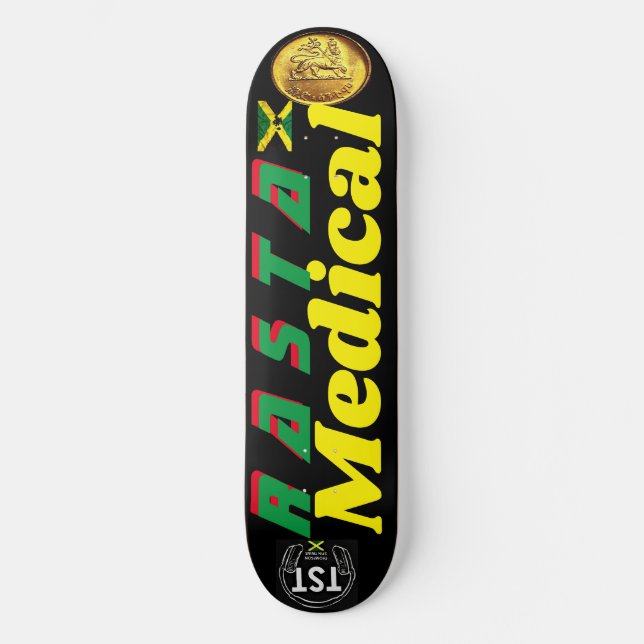 Tabla de skate RASTA MEDICAL de 8 1/2" (Anverso)