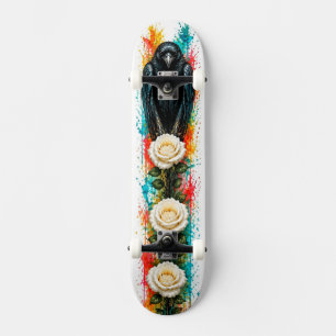 Tabla de skate Raven & White Roses