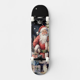 Tabla de Skate Santa Claus con Regalos