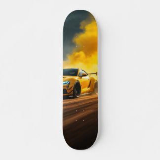 Tabla de Skate Supercoche Amarillo Corriendo