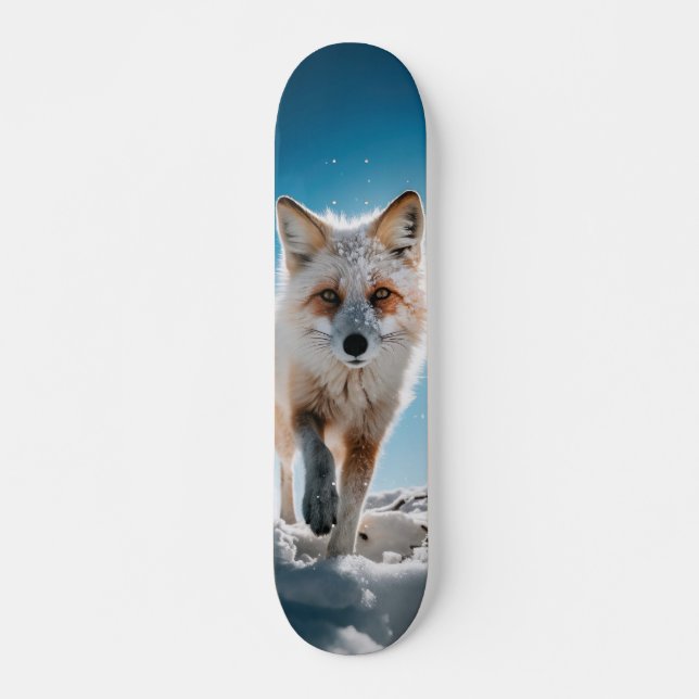 Tabla de Skate Zorro Salvaje de Nieve (Anverso )