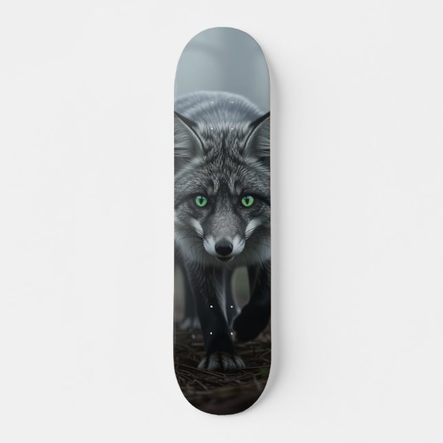Tabla de Skate Zorro Salvaje en la Niebla (Anverso )