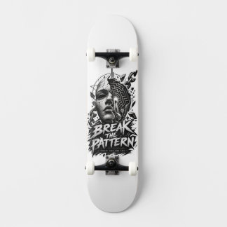Tabla de skateboard gráfica con estilo Break The P