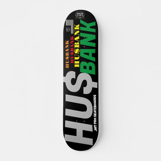 Tabla de skateboard oficial HU$BANK JMT 7 3/4" (Anverso )