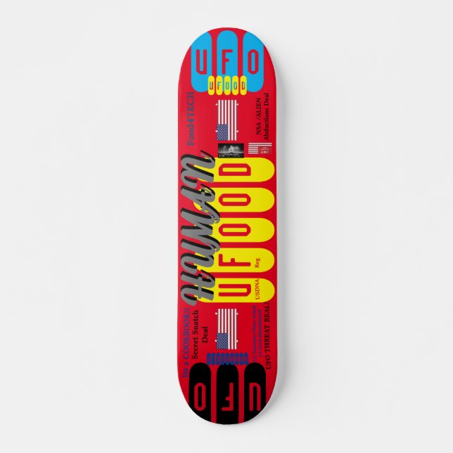 Tabla de Skateboard UFO HUMAN FOOD  7 3/4" (Anverso )