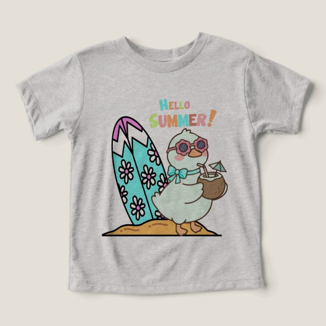 Tabla de surf de pato de dibujos animados (Diseño delantero )