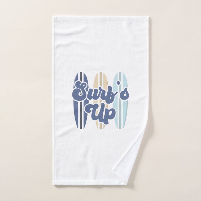 Tabla de surf Surf's Up azul (Toalla de mano)