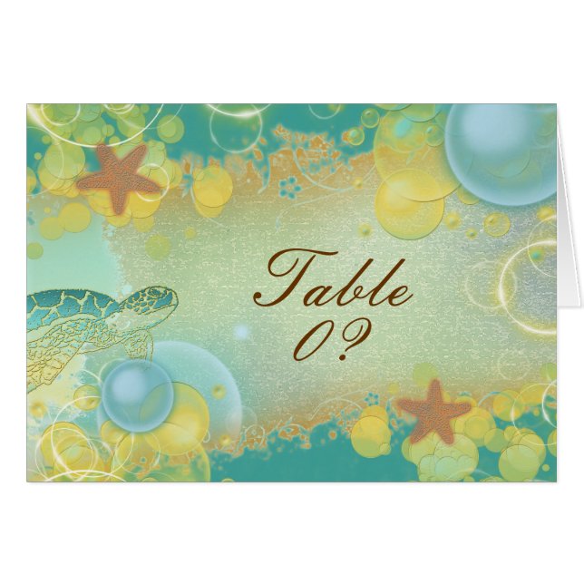 Tabla del ~ del tema del boda de playa que asienta (Anverso (Horizontal))